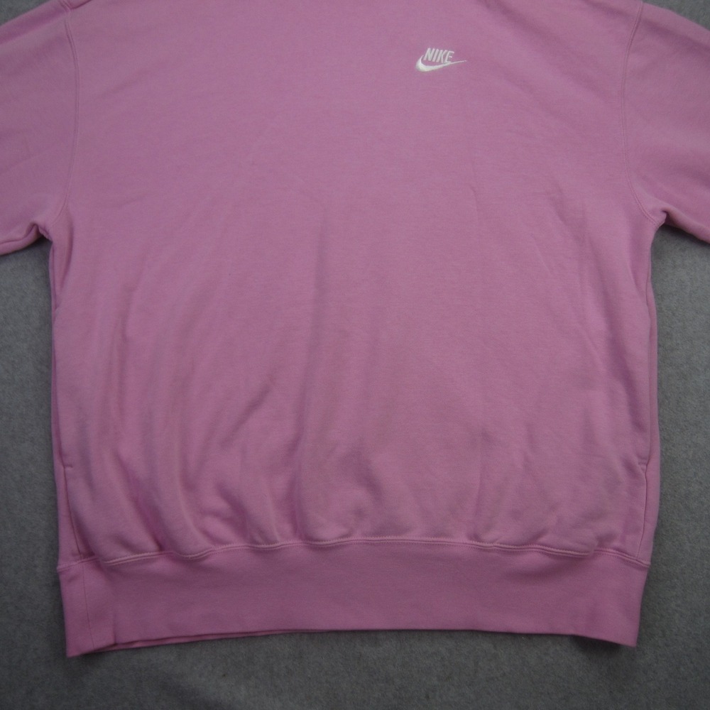 Nike Hoodie Womens‎ Medium Pink Funnel Neck Hoodie Swoosh Oversized Sweatshirt - Picture 5 of 14